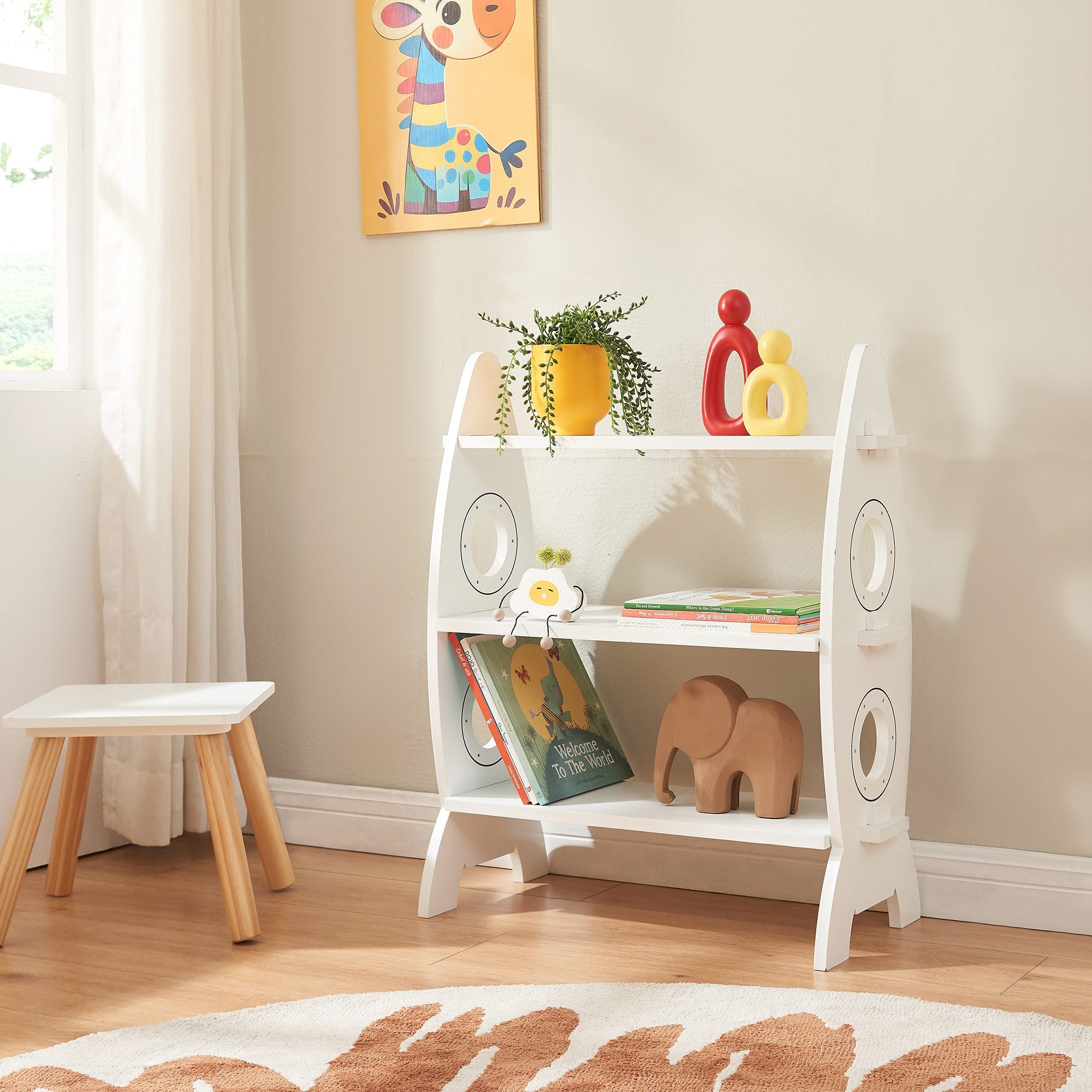 en.casa Kinderregal, »Tårnby« Kinderregal in Raketenform