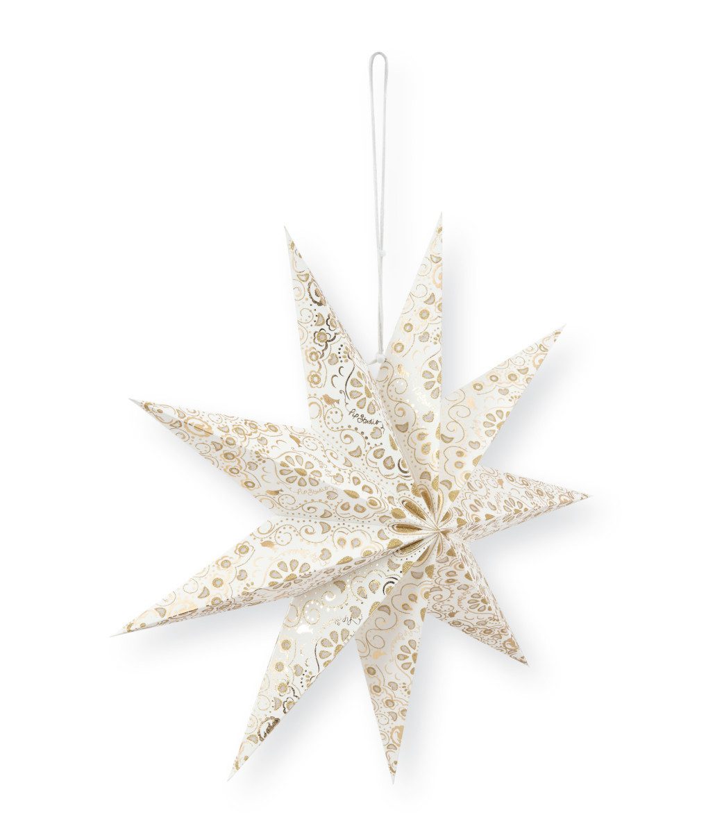 PiP Studio Dekofigur Weihnachtsstern Lampion weiß 60cm, Christmas Star Pape günstig online kaufen