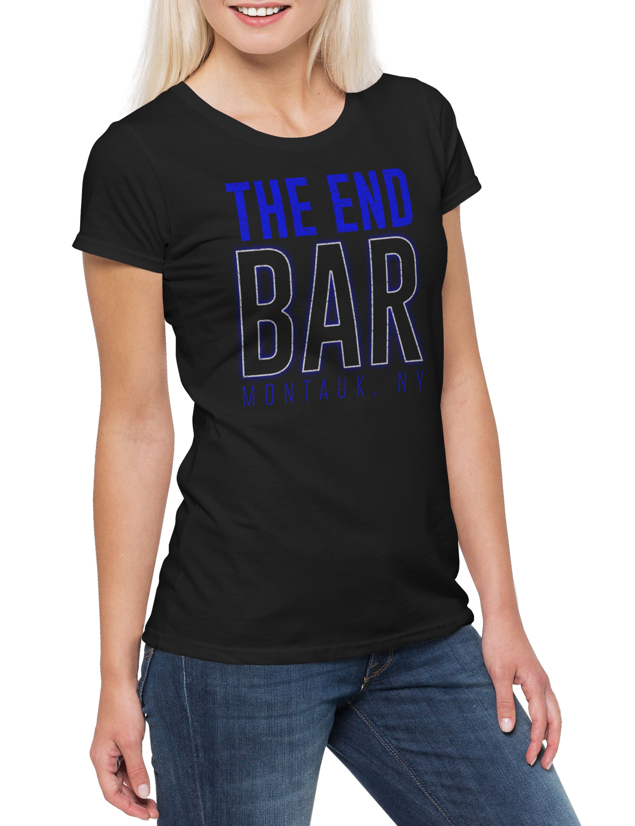Print-Shirt The End Bar Damen T-Shirt Symbol Affair Zeichen Logo Sign Company