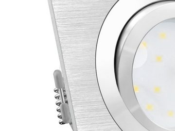 SSC-LUXon LED Einbaustrahler QF-2 Alu LED-Einbauspot flach schwenkbar mit LED-Modul 230V, 4W SMD, Warmweiß
