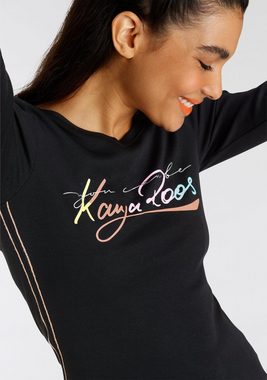 KangaROOS Langarmshirt mit trendig farbigen Logoschriftzug