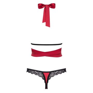 Obsessive Set: Bügelloser BH OB Sensuelia top & thong red L/XL