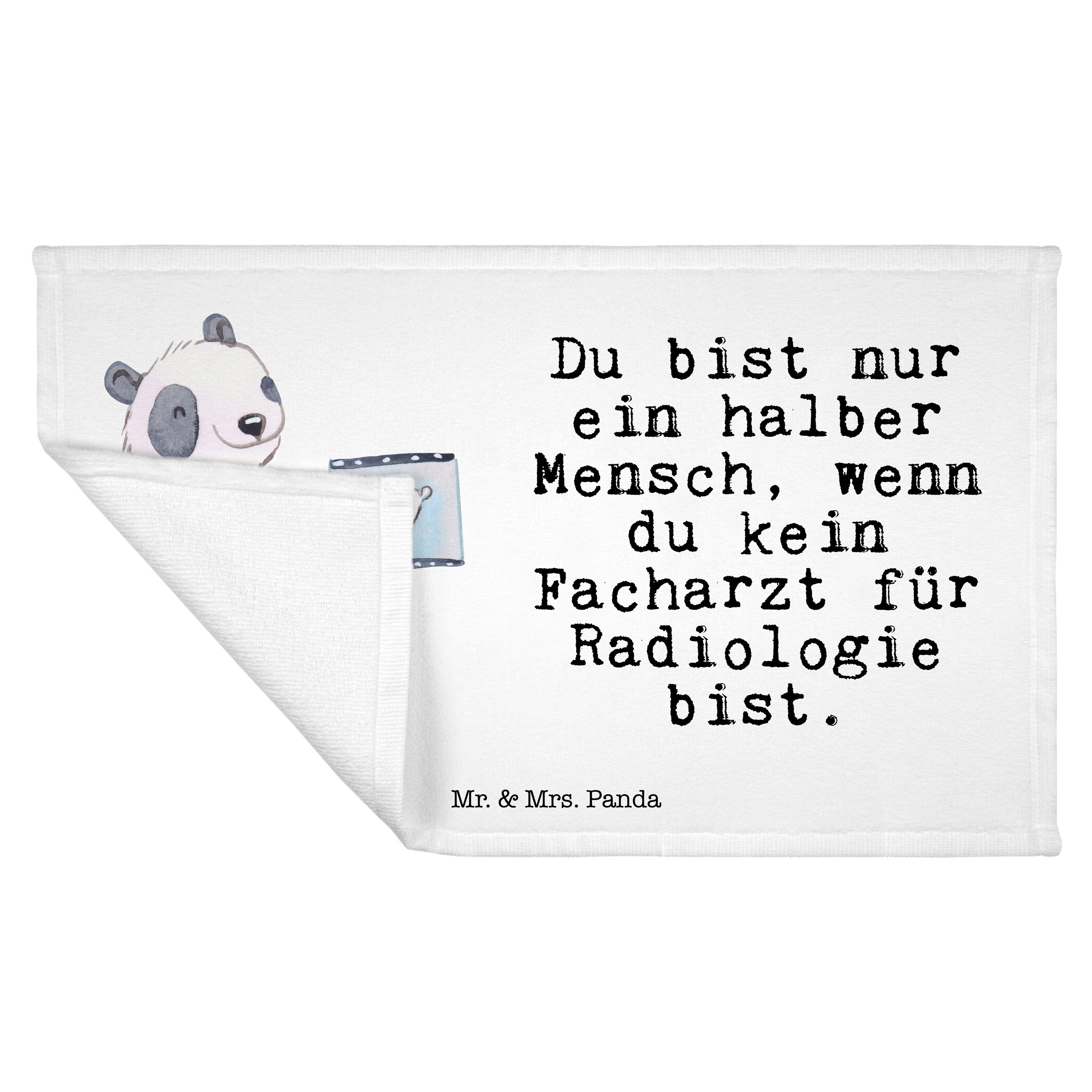 Mr. & Mrs. Facharzt Gä, mit Weiß (1-St) Reisehandtuch, Geschenk, Radiologie Handtuch - - Herz Panda für