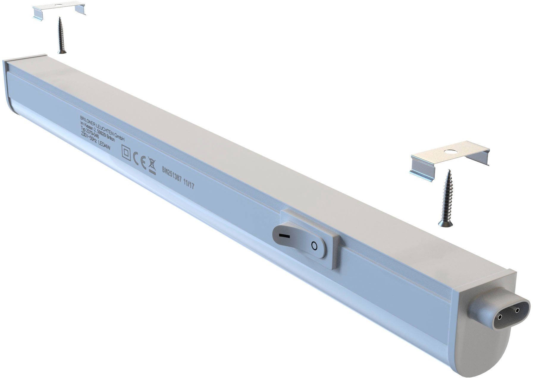 Briloner Leuchten LED Unterbauleuchte 2379046 TOOK, LED fest integriert, Warmweiß, LED Lichtleiste, 31,3x2,2x3cm, Weiß, 4W, Küche, Schrank, Unterschrank – Bild 4 von 5