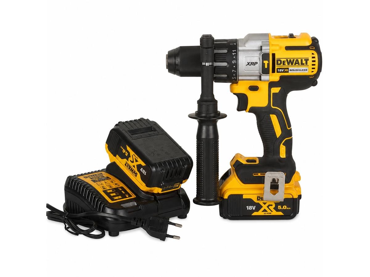 DeWalt Akku-Schlagbohrschrauber (BL) 18 V / 5 Ah, max. 2000 U/min, (Set), inkl. 2 Akkus und Ladegerät, in T STAK-Box