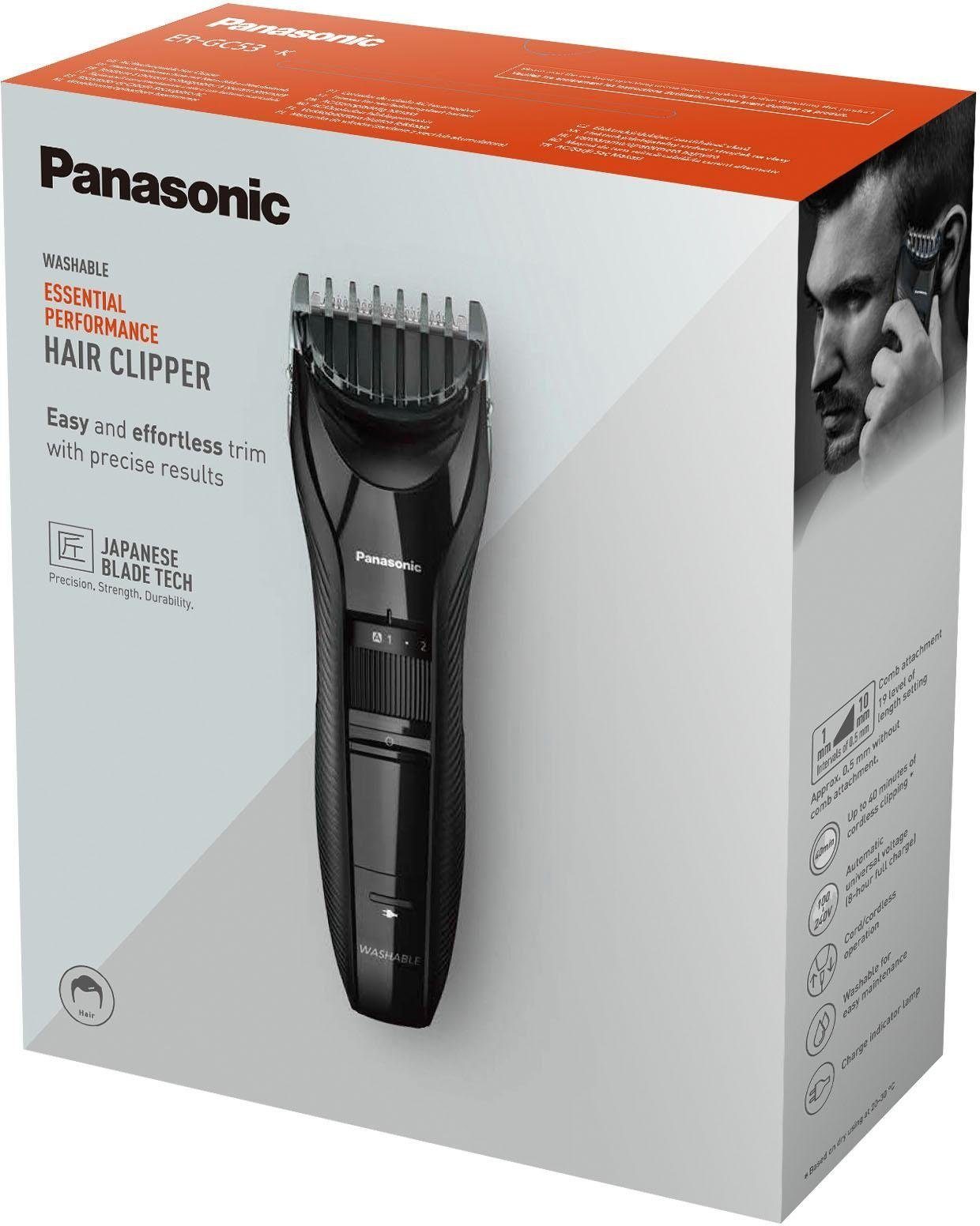 Panasonic Haarschneider ER-GC53-K503, mit Schnittlängen 19