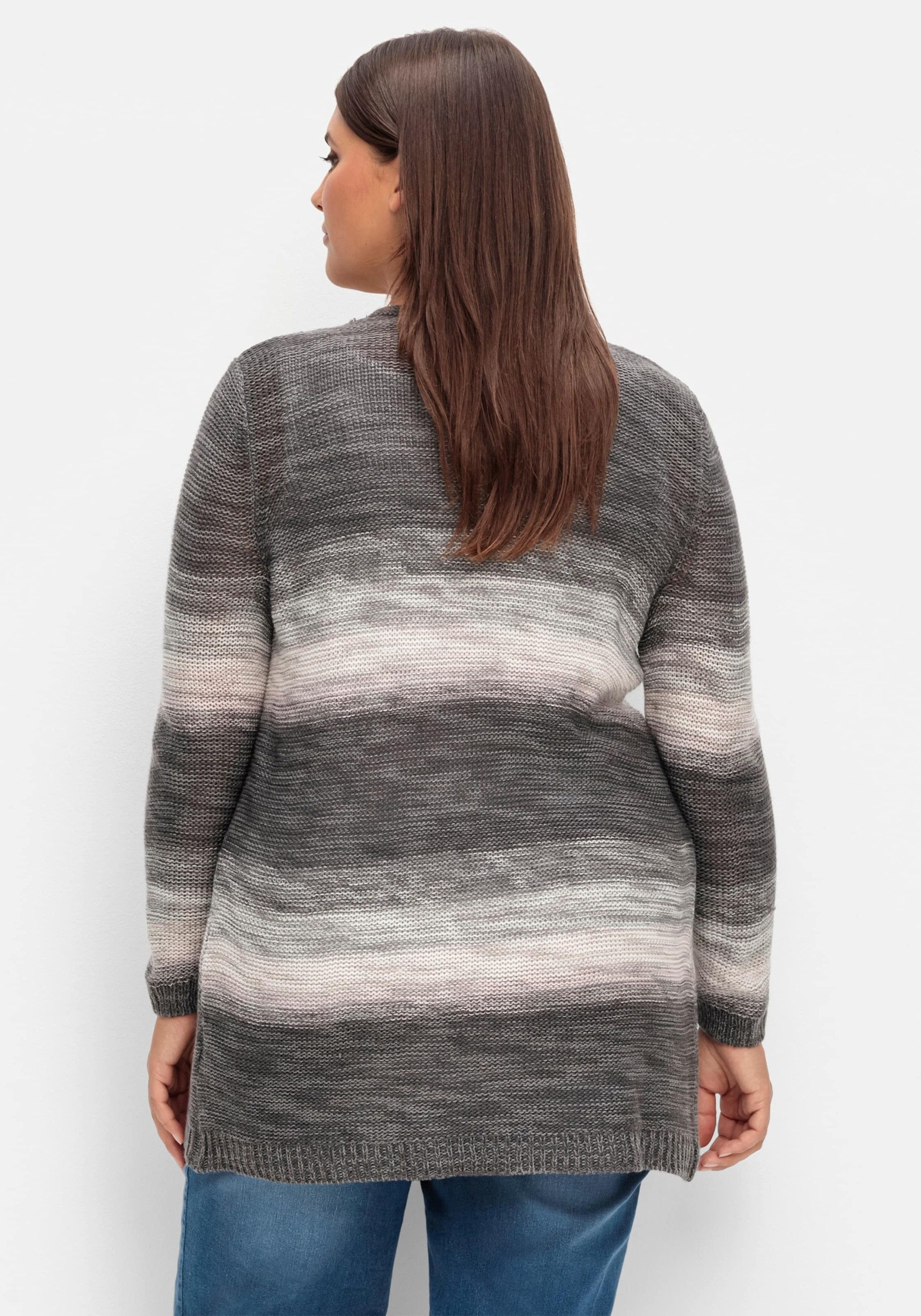 Sieh an! Strickjacke Long-Strickjacke Langarm Links-Strick günstig online kaufen