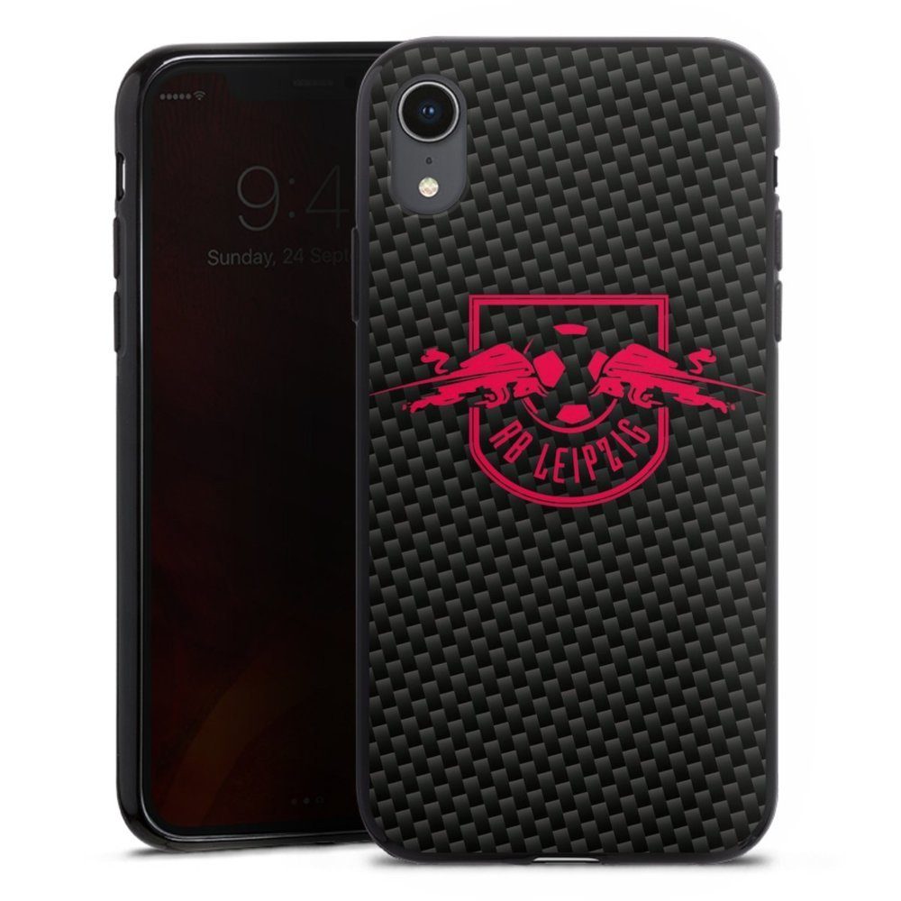 DeinDesign Handyhülle Rotes RB Leipzig Logo auf Carbonoptik, Hülle RB Leipzig Carbon Offizielles Lizenzprodukt