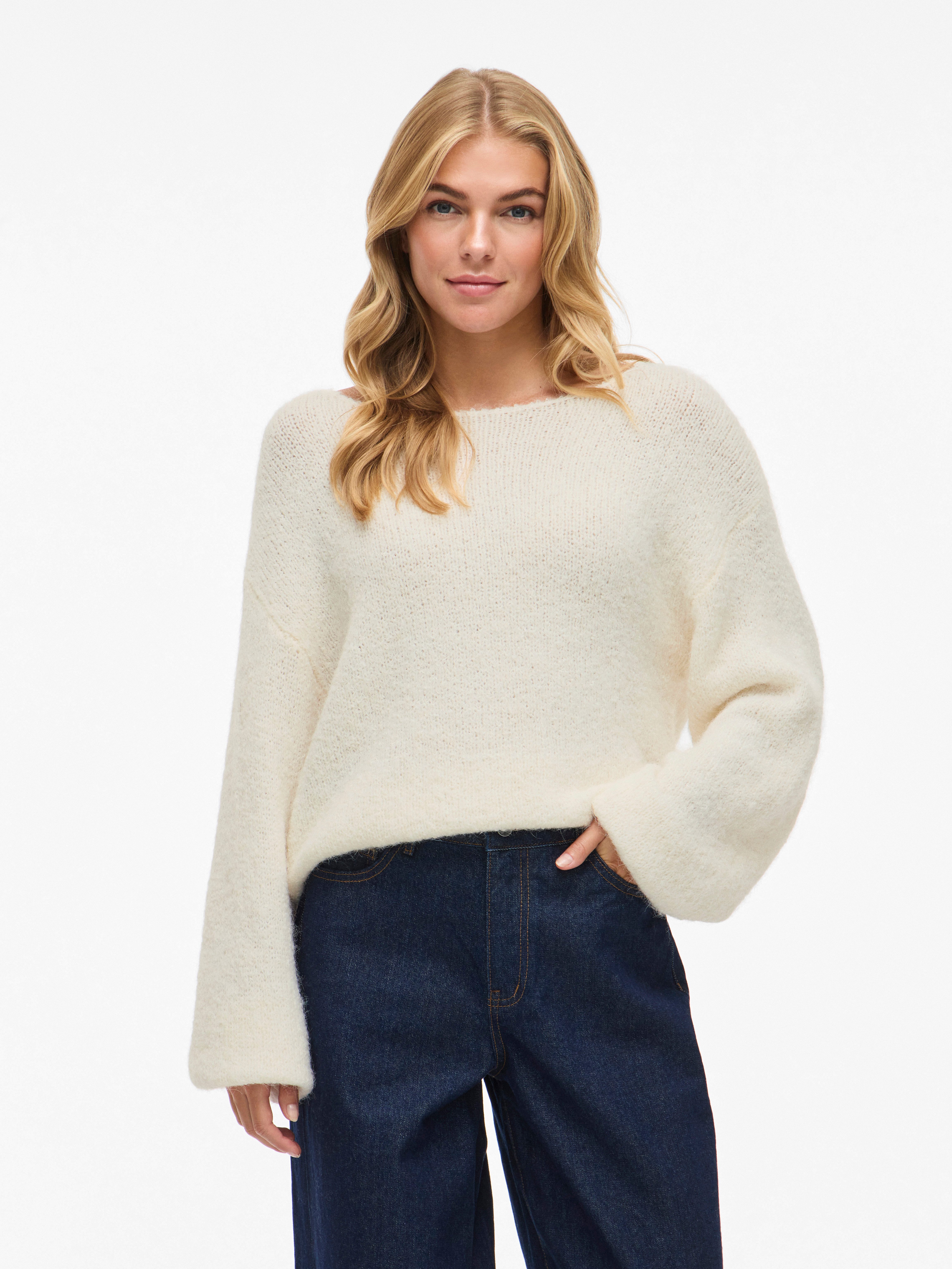 Vila Strickpullover VIMARLEY L/S KNIT PULLOVER- NOOS Materialmix, regular fit