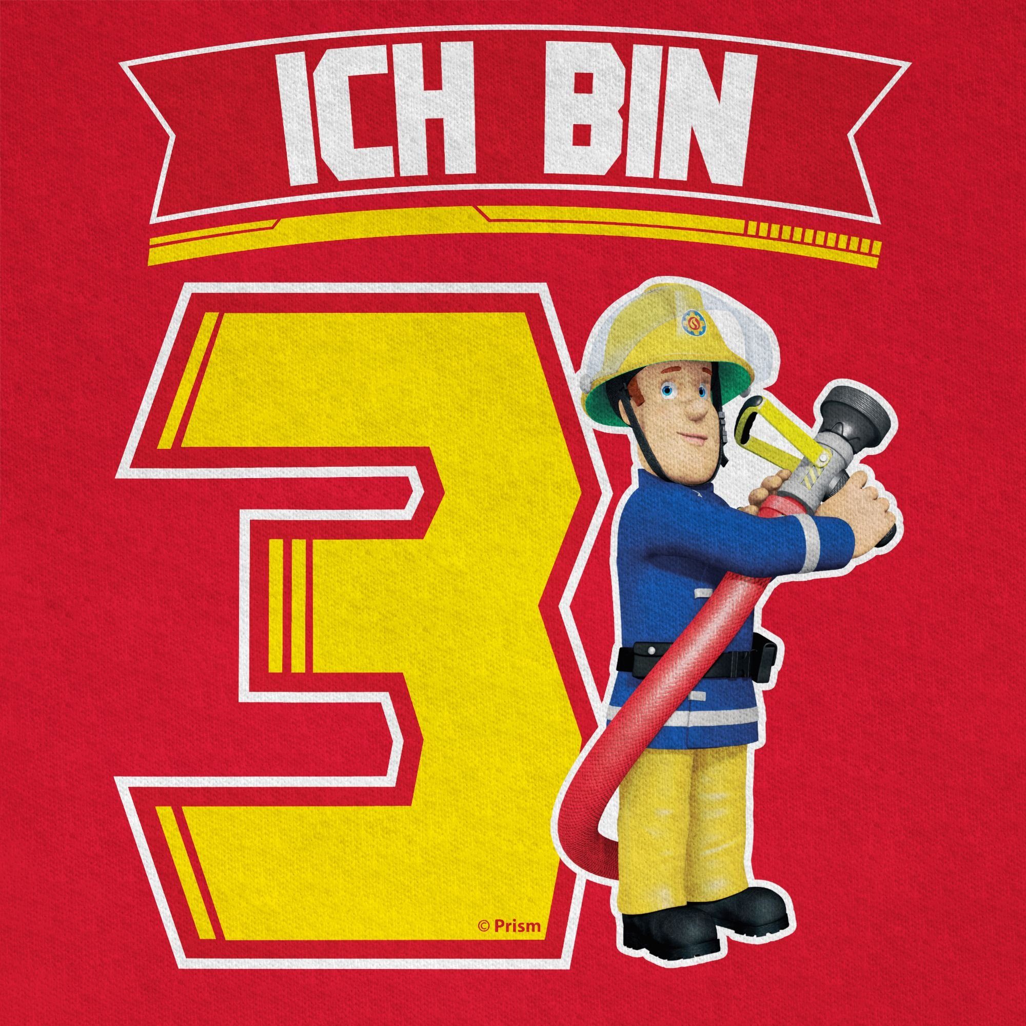 Shirtracer T-Shirt Ich bin 3 - Sam (1-tlg) Feuerwehrmann Sam Jungen