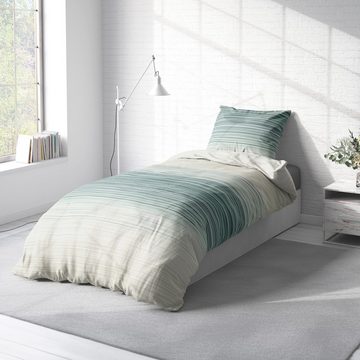 Bettwäsche Modern, One Home, Renforcé, 2 teilig, Streifen und gestreift, Baumwolle Komfortgröße