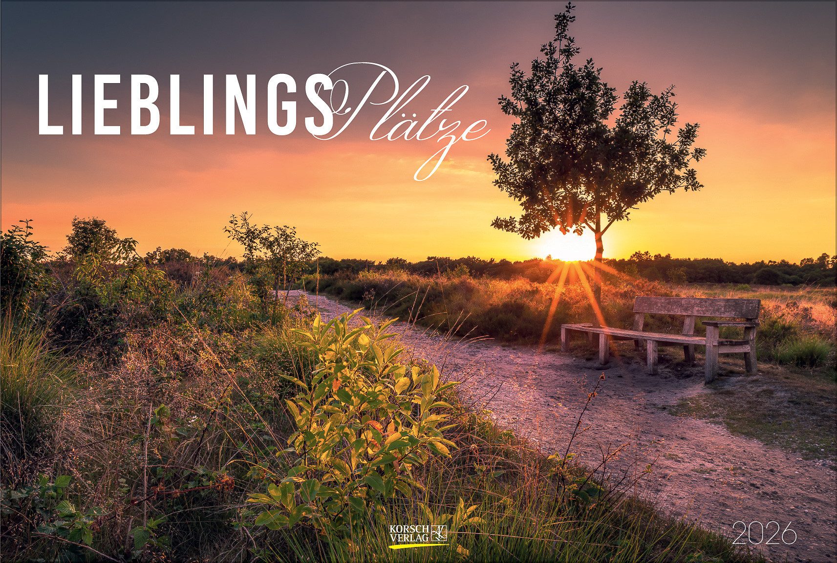 Korsch Verlag Landschaftskalender Korsch Kalender Lieblingsplätze 2026, Panoramakalender