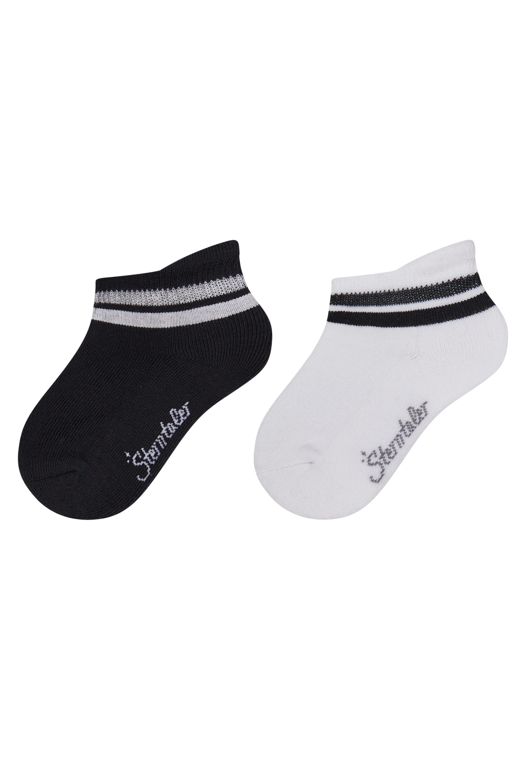Sterntaler® Sneakersocken Sneaker Socken 2er-Pack Ringel (2-Paar, Sneaker Socken 2er-Pack Ringel) Active Sneaker Doppelpack mit Coolmax, Innenfrottee, Polsterung