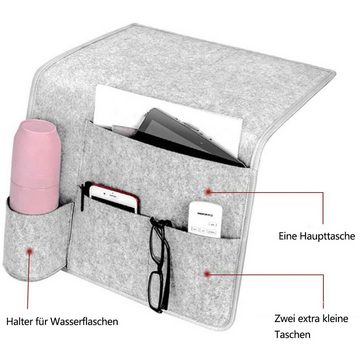 SOTOR Betttasche Sofa-Organizer,Bedside Pocket,Bedside Pocket,Aufbewahrungstasche Bett (1-tlg., Elektronischer Produkte und Verschiedener Snacks), zur Aufbewahrung persönlicher Gegenstände