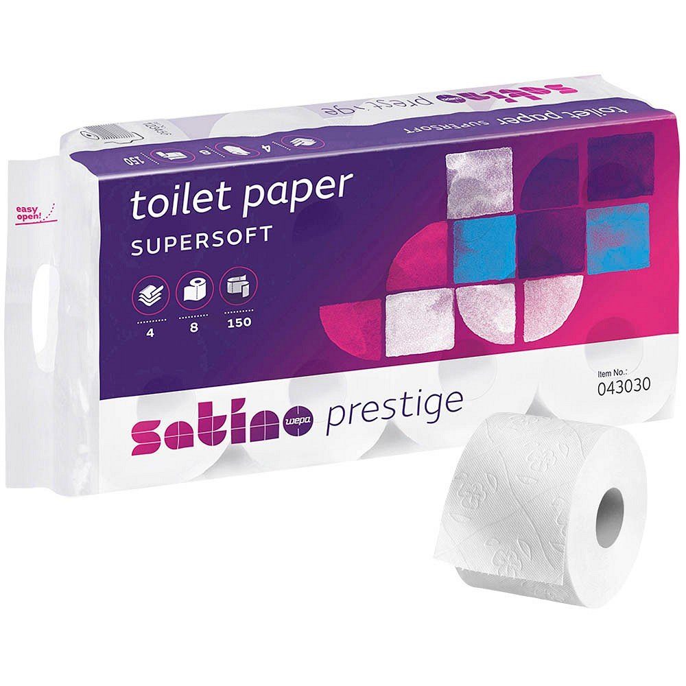 Satino by WEPA Druckerpapier Satino by wepa Toilettenpapier prestige 4-lagig 72 Rollen | Papier