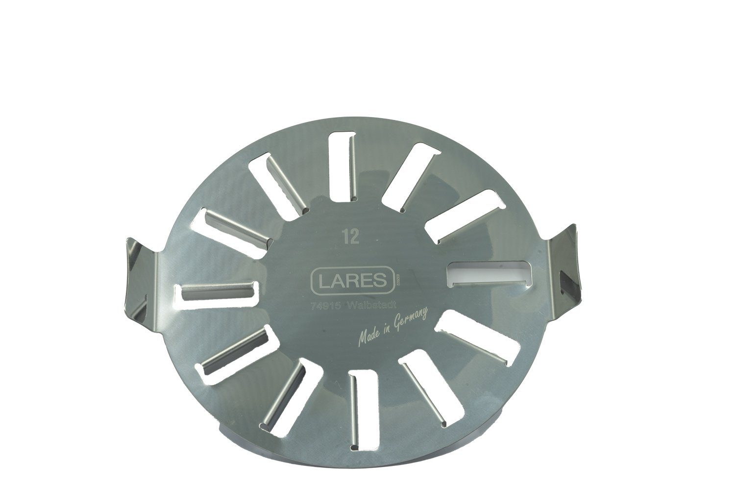 LARES Torten-Schneidhilfe 6260, 12 Stücke, Tortenteiler aus Edelstahl - Made in Germany