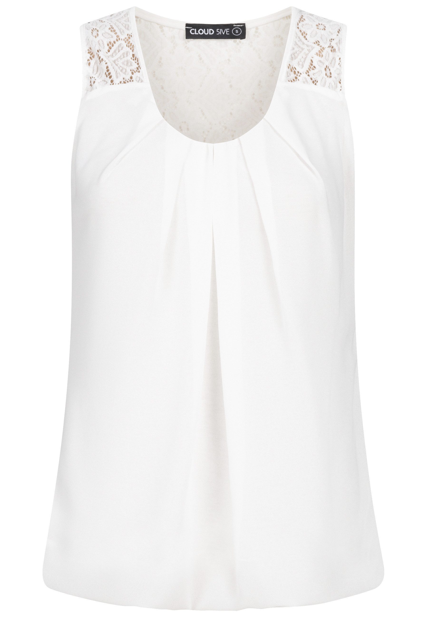 CLOUD 5IVE Klassische Bluse CLOUD 5IVE Damen Cloud5ive Damen Chiffon Top mit Spitzendetails