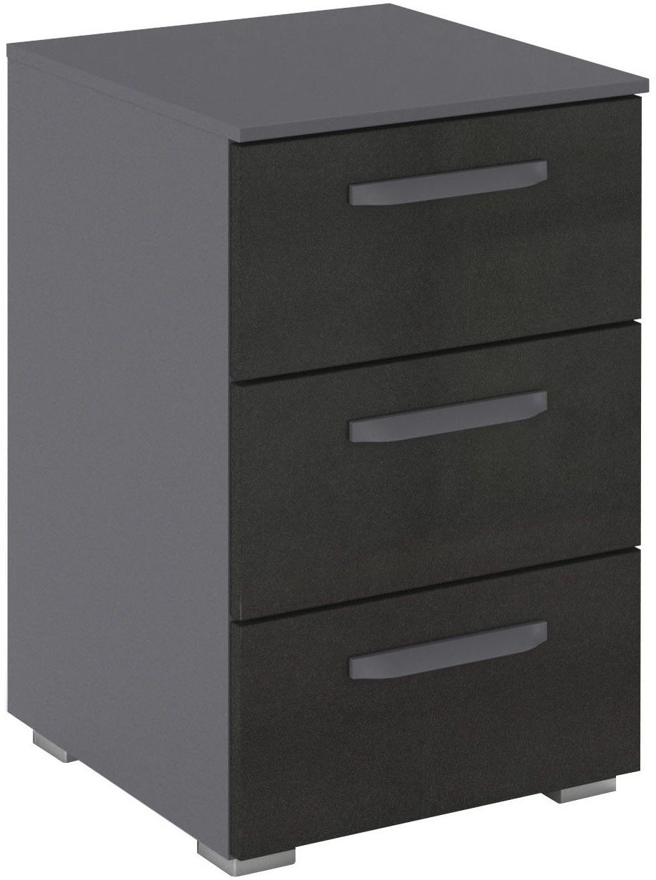 rauch Nachtkommode Nachttisch Nachtkonsole OTELI in Dekor- oder Hochglanzfront (Breite 40 cm inkl. Soft-Close-Funktion), mit 3 geräumigen Schubladen für viel Stauraum MADE IN GERMANY