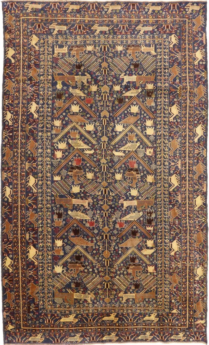 Orientteppich Belutsch Antik 197x341 Handgeknüpfter Orientteppich / Perserteppich, Nain Trading, rechteckig, Höhe: 6 mm