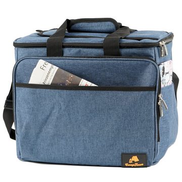 CampFeuer Freizeitrucksack Kühltasche 30 Liter, blau-meliert, leicht und wasserdicht