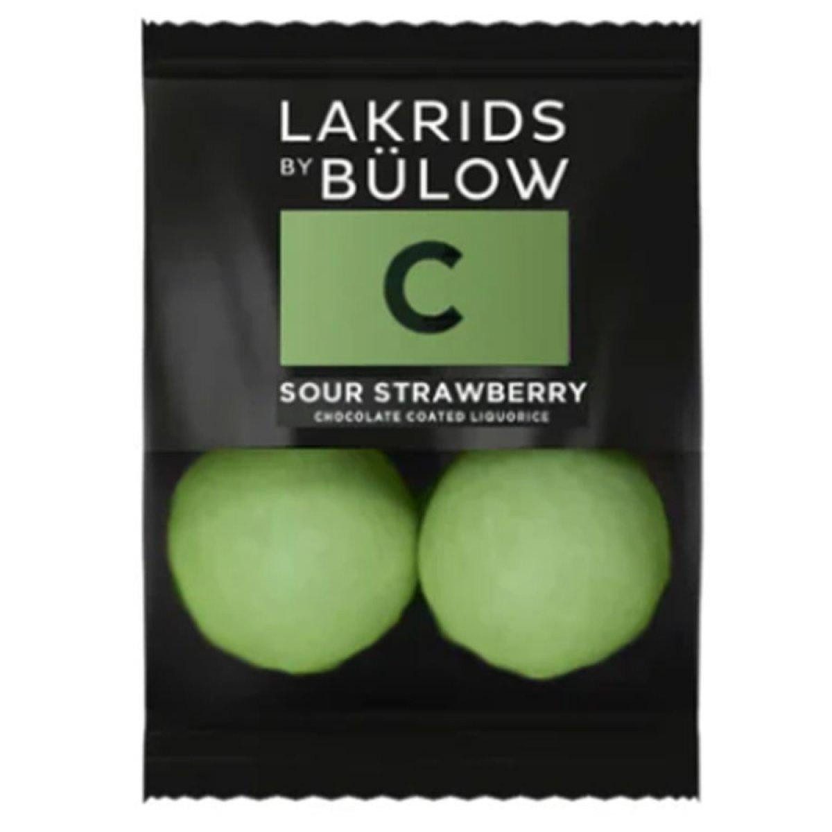 Lakrids by Bülow Süßigkeit Schokoladen-Lakritz Mini C Sour Strawberry (2 Stück)