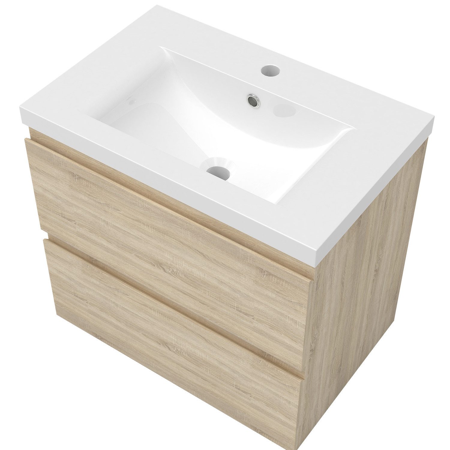 duschspa Waschtisch Badmöbel Set Waschbecken mit Unterschrank MDF, Beite 50/60/80/100 cm