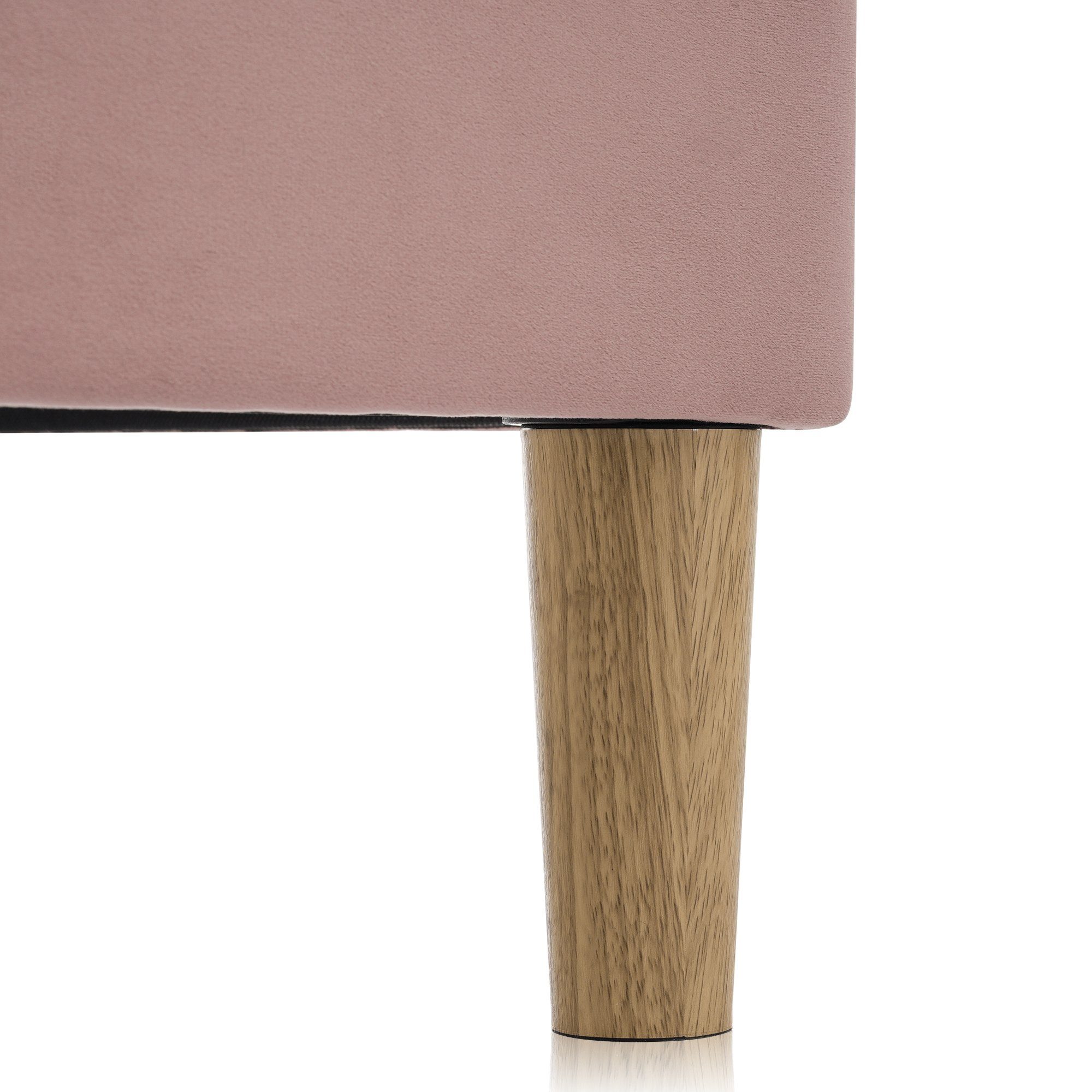 Polsterbett, Einzelbett mit USB Typ C Ladefunktion, 90x200 cm, Samt