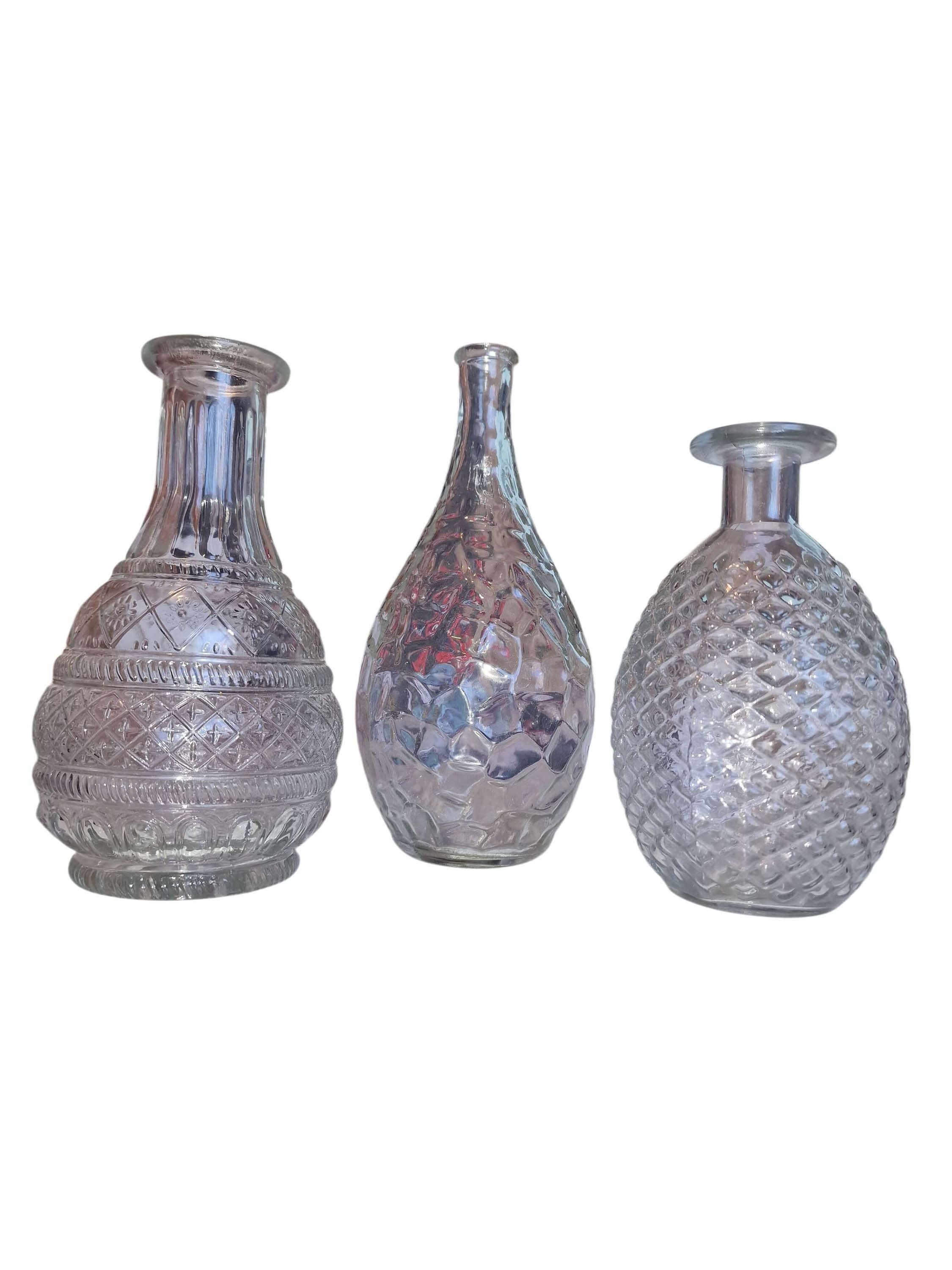 degawo Kugelvase Deko Blumen Glas Vasen 3er Set 20 cm rund klar Tisch Flaschen (3 Glas Vasen)