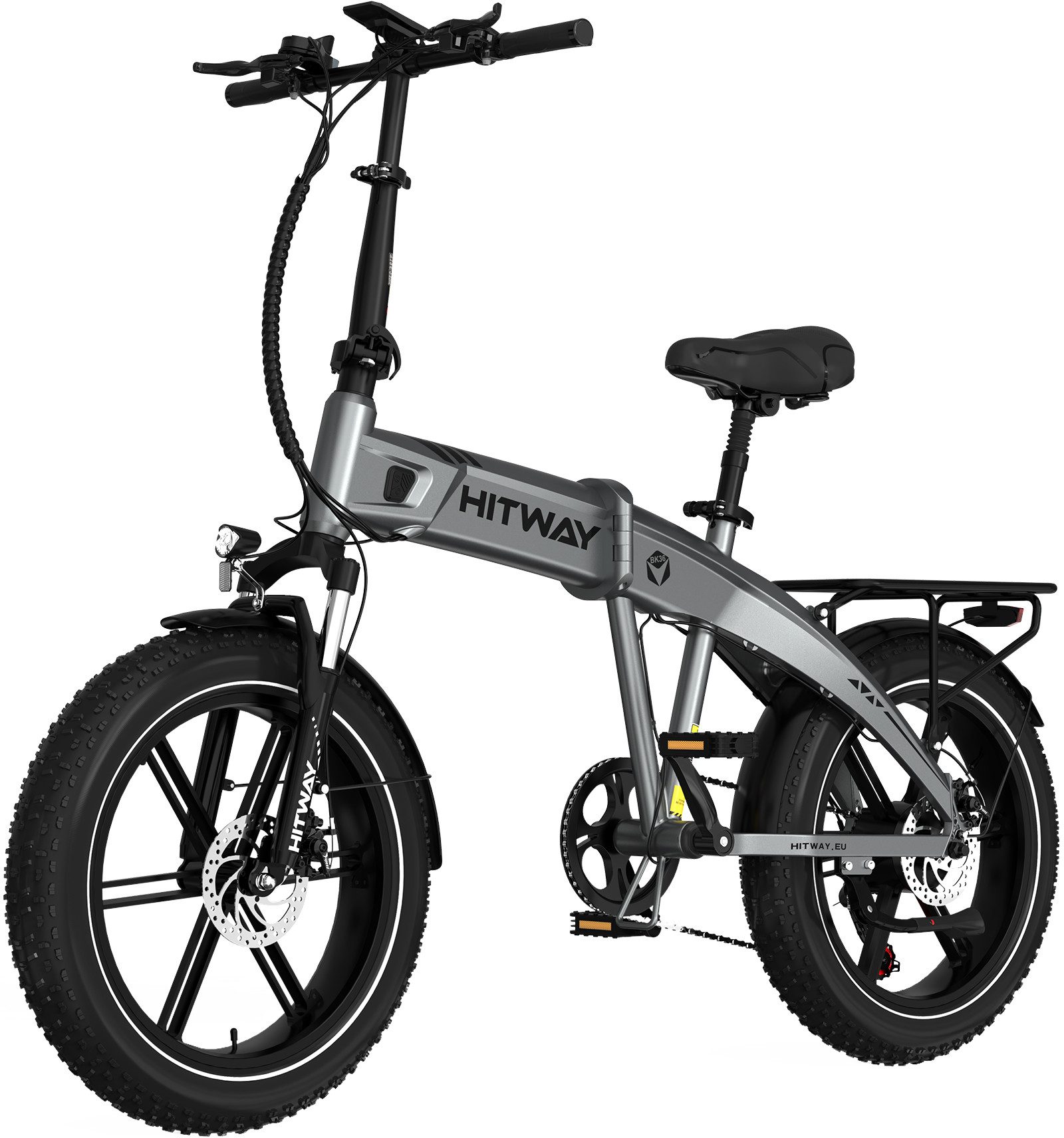 E-Bike Klapprad 20*4,0 zoll Elektrofahrrad Pedelec mit StVZO Max. bis zu 100km