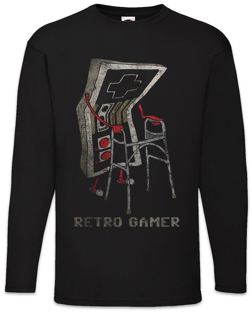 Langarmshirt Retro Gamer Langarm T-Shirt Gaming Admin PC Informatik Informatiker