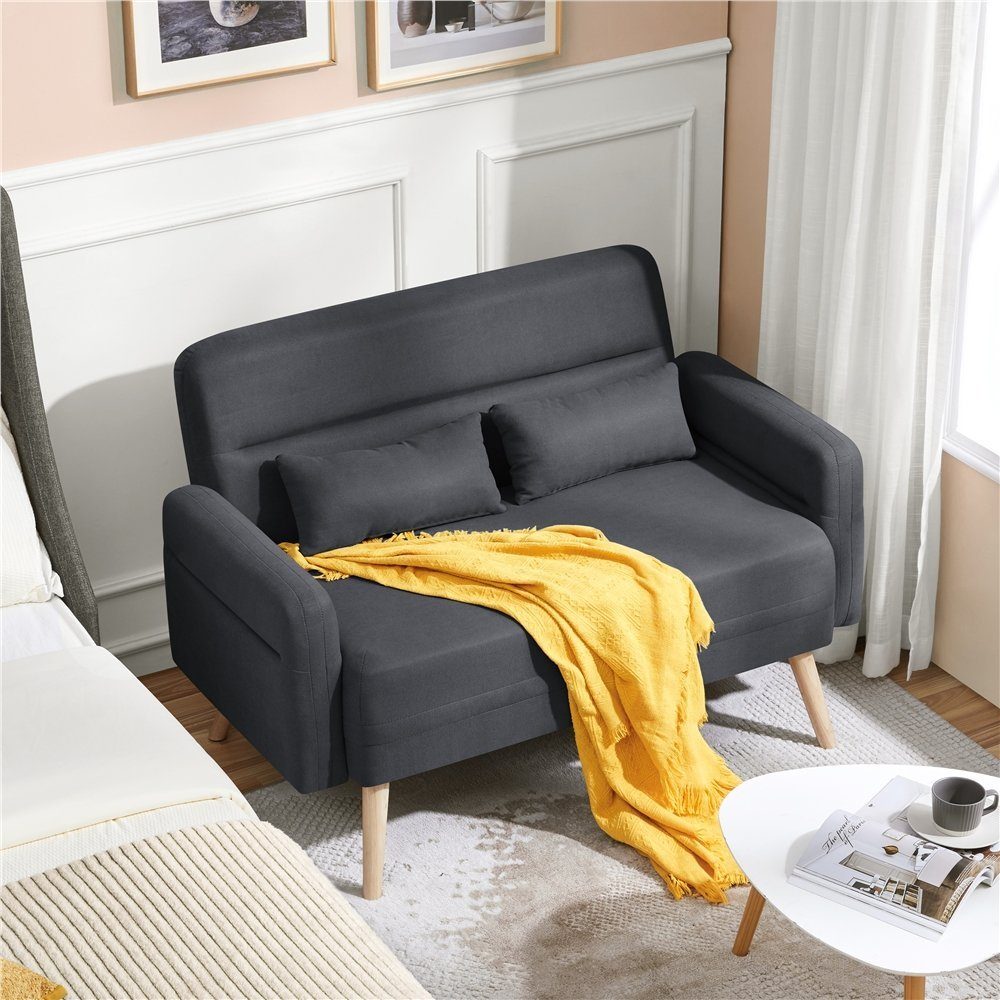 Yaheetech Sofa, Polstersofa Lendenkissen 2 Loveseat Sitzmöbel Modernes mit Clubsofa