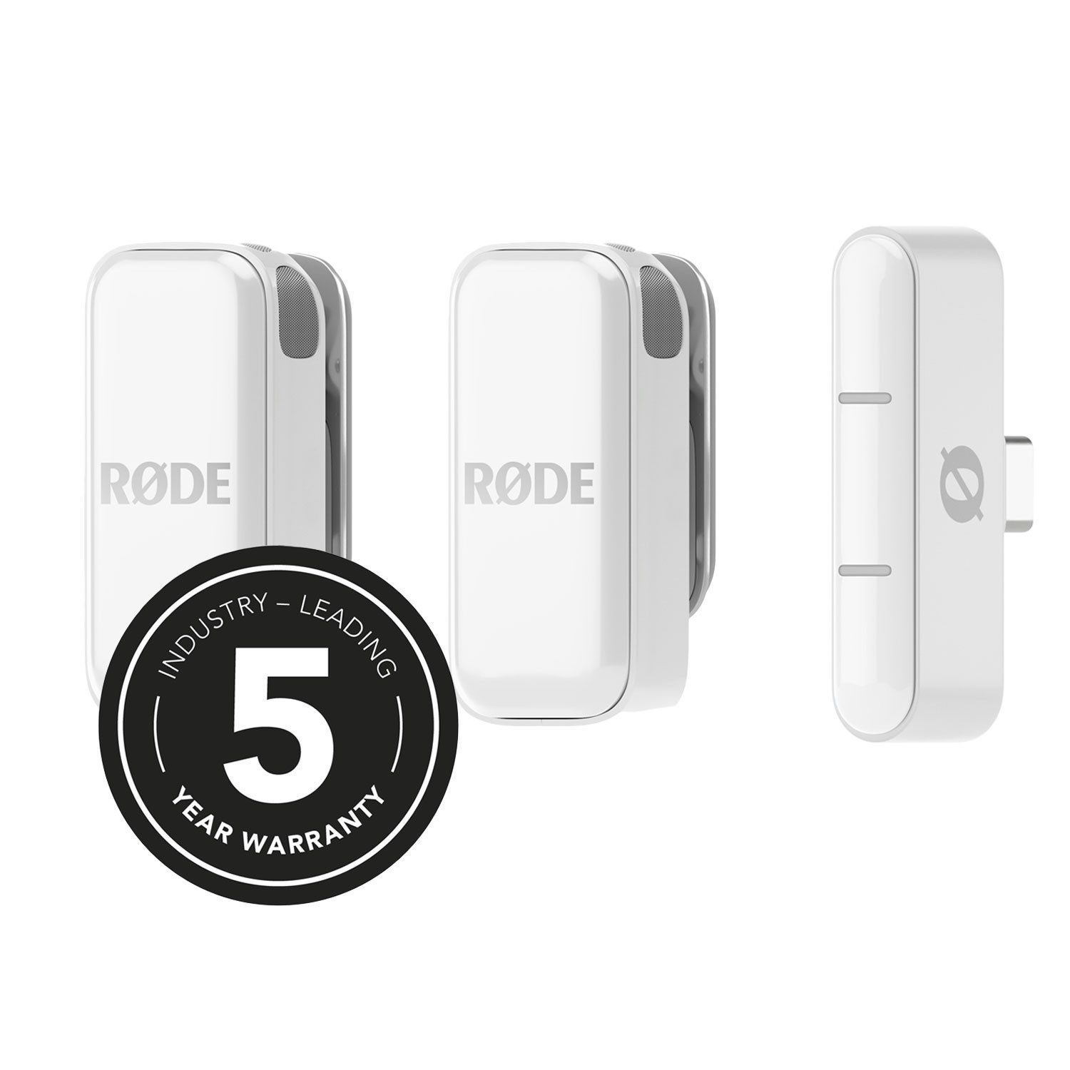 RØDE Mikrofon Rode Wireless Micro Drahtloses Mikrofon-System USB-C Weiss (Drahtlos-Mikrofonsystem), Drahtlos-Mikrofonsystem für Smartphones mit USB-Type-C