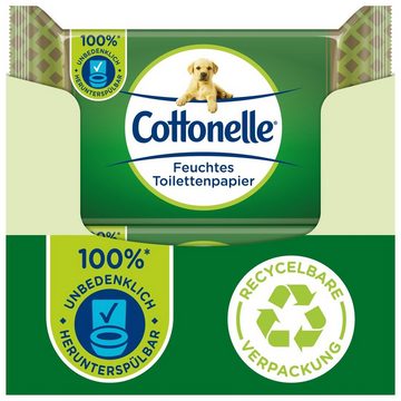 Cottonelle® Toilettenpapier Feuchtes Toilettenpapier Wohltuende Sauberkeit, prebiotisch, 12 x 38 (Vorratspack 12 x 38 Tücher), Toilettentücher