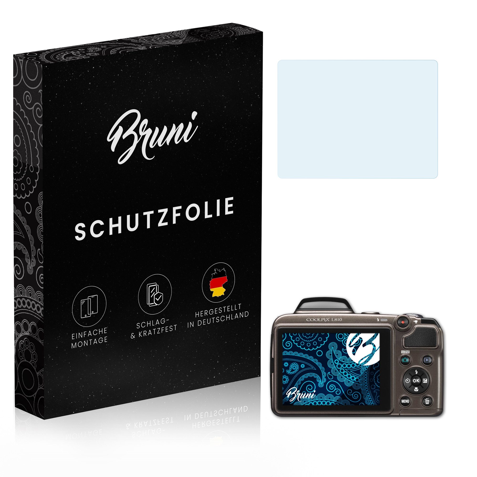Schutzfolie Glasklare Displayschutzfolie für Coolpix L810