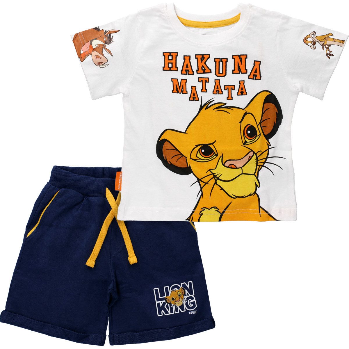 Disney Shirt & Hose König der Löwen Jungen (2-tlg) Kinderset, Kinder Outfit, Kinder T-Shirt, Kinderhose, Zweiteiler
