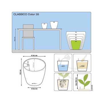 Lechuza® Pflanzkübel Classico Color 35 - schiefergrau, AIO Komplettset (1 St)
