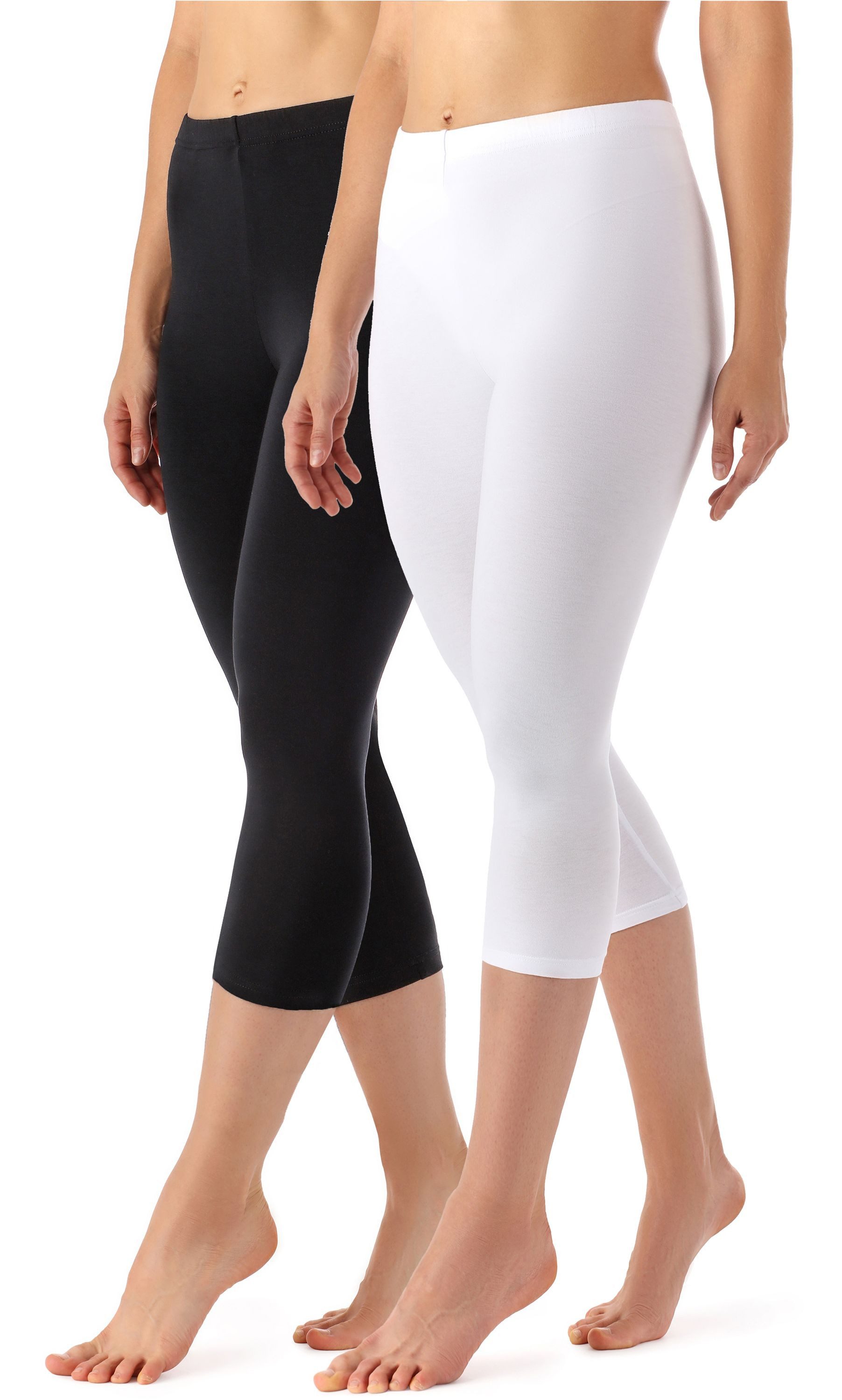 Merry Style Leggings Damen Caprihose 3/4 Hose MS10-144 (2-tlg) aus Viskose