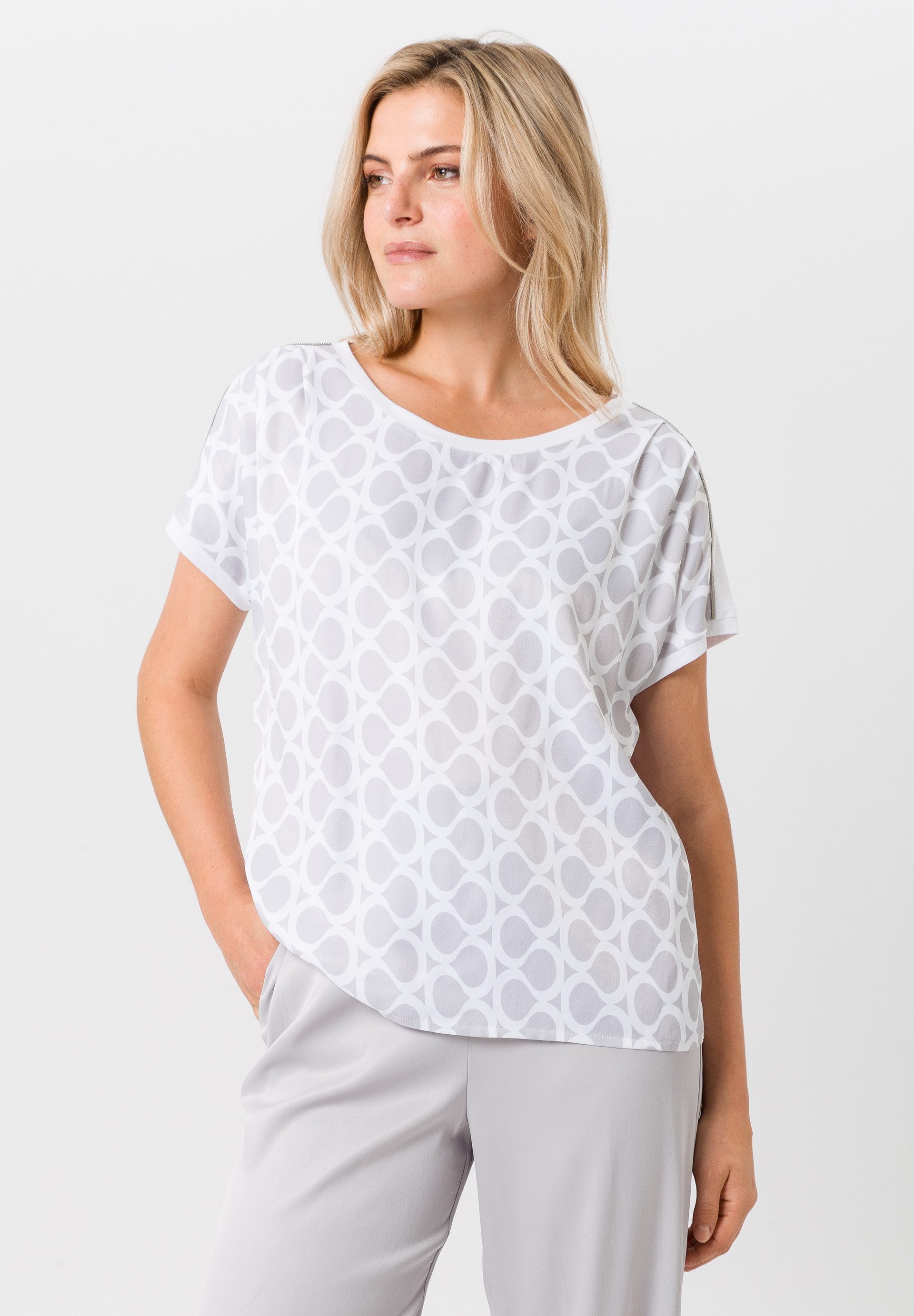 Kurzarmshirt mit Print-Front
