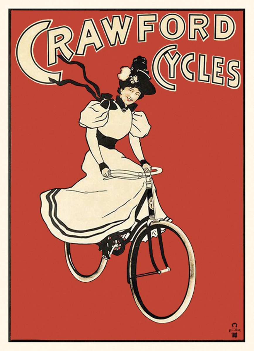 Postkarte Das Glück auf zwei Rädern: Die Lust, mit dem Fahrrad zu fahren