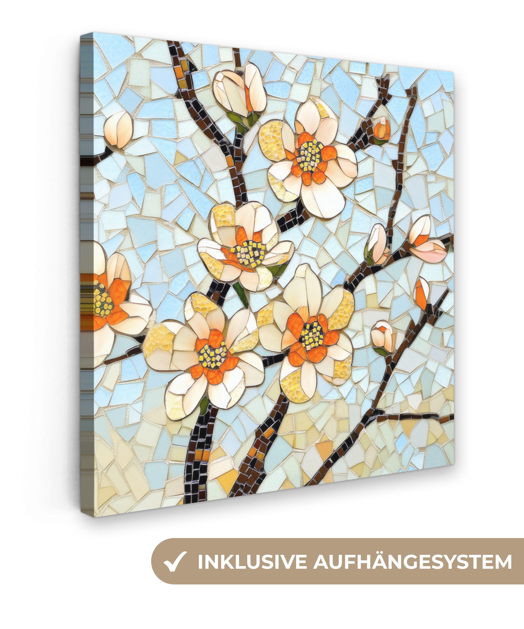 OneMillionCanvasses® Leinwandbild Blüten - Weiß - günstig online kaufen