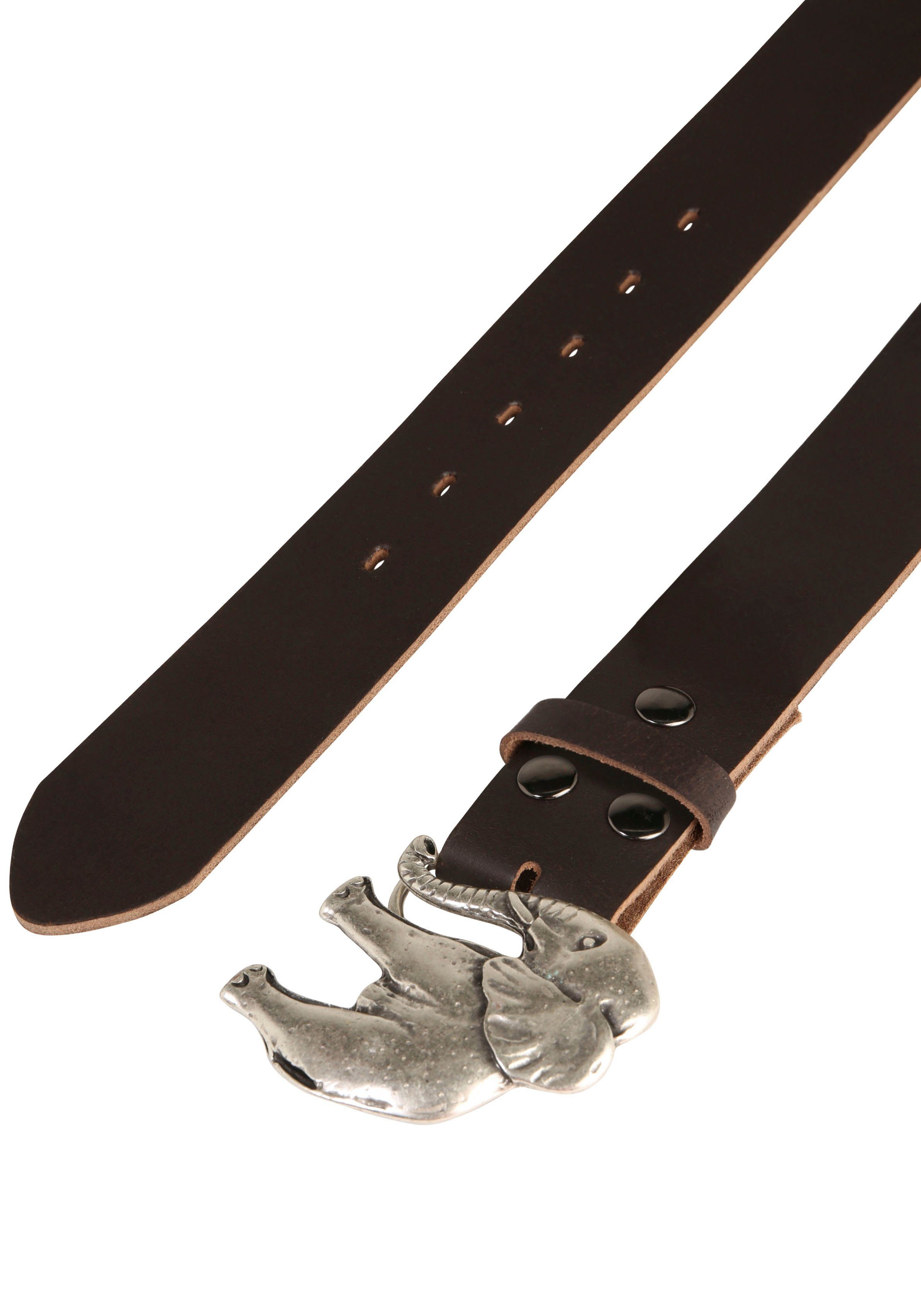 Rettungsring Gürtel Ledergürtel mit austauschbarer Schließe »Elefant« günstig online kaufen