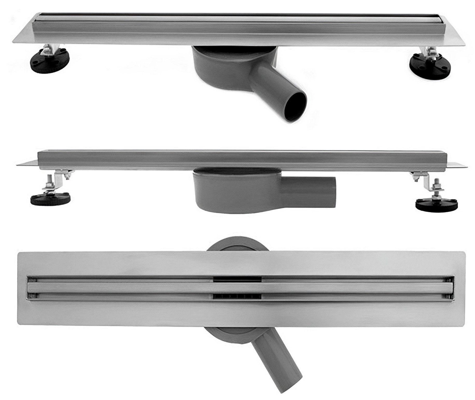 Sanotechnik Duschrinne Nirosta Chrom-Optik, slim, 50cm