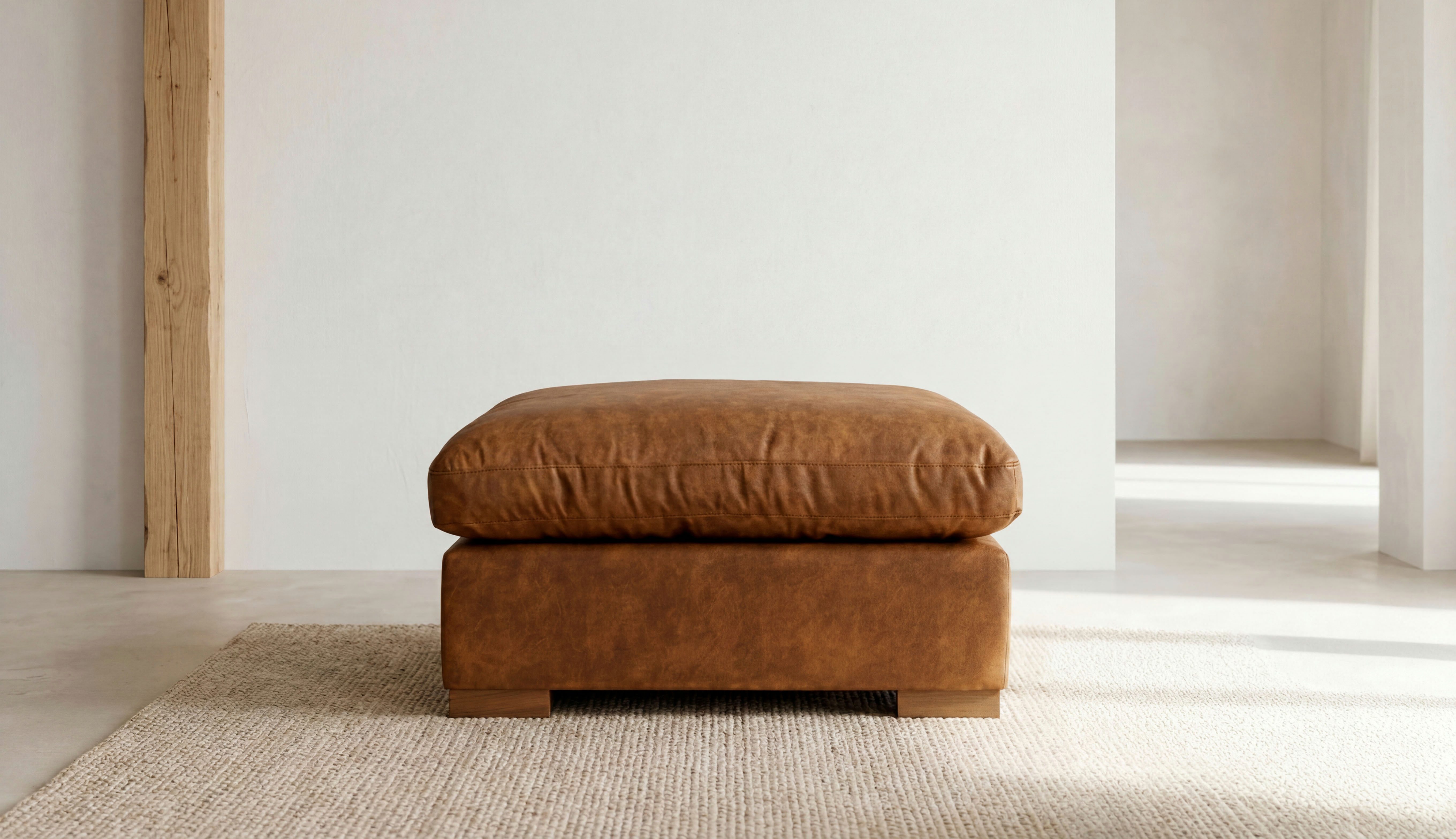 OTTO home Polsterhocker Coray, mit Federn und Daunen