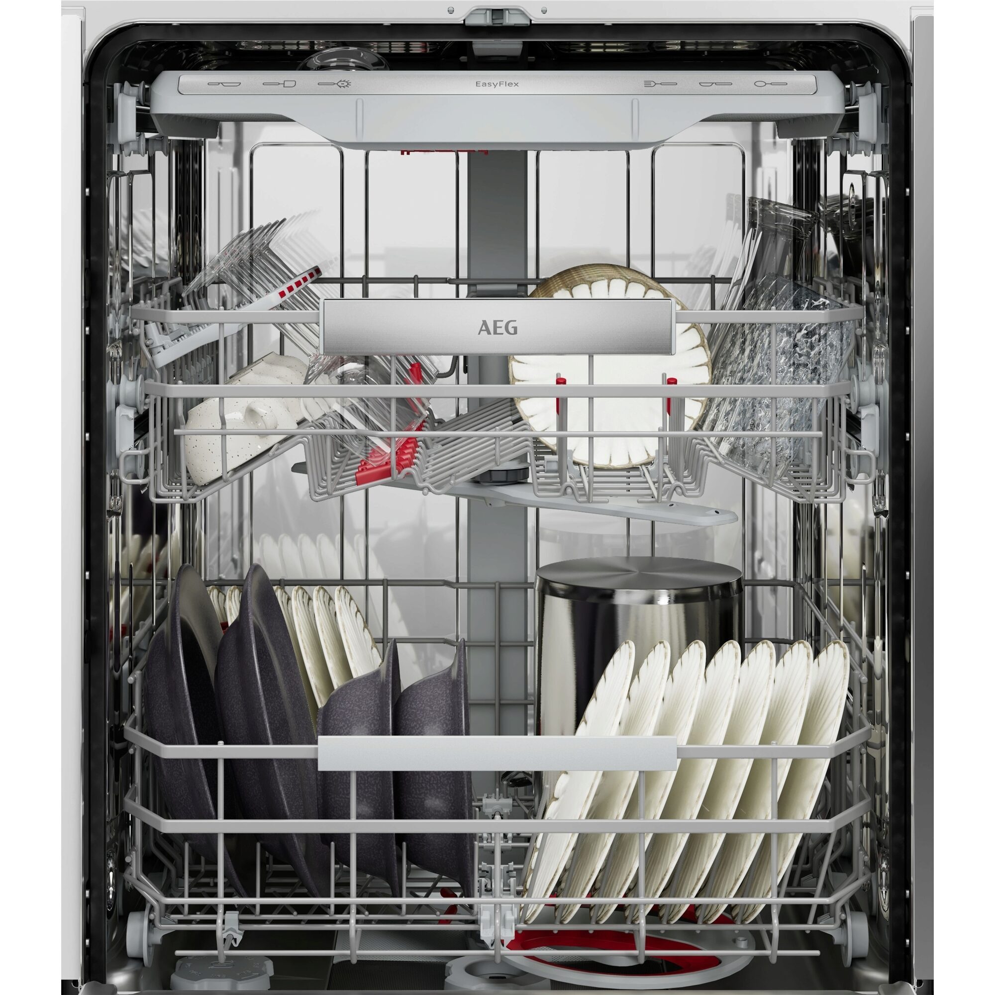 AEG vollintegrierbarer Geschirrspüler XXL Serie 8000, 60cm, WiFi GI8700B2SC, 15 Maßgedecke, Spülmaschine mit 5 cm mehr Innenraum passt unter 90 cm-Arbeitsplatte