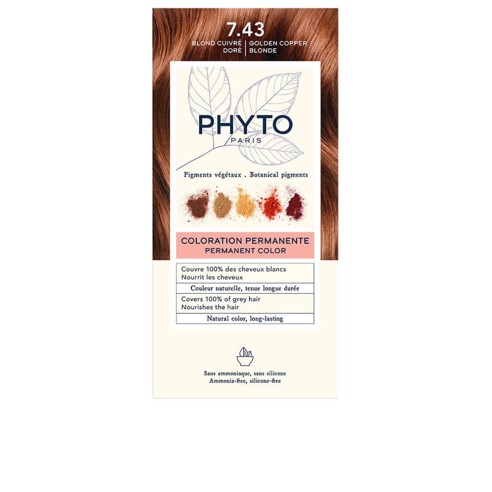Phyto Paris Mascara Phyto color 7.43 rubio dorado