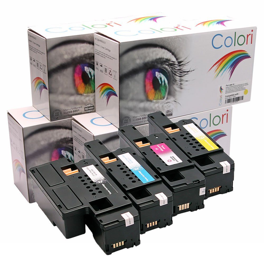 Colori Tonerkartusche, Kompatibles Set 4x Toner für Dell C1660 für Dell C1660 C1660w C1660wn von Colori