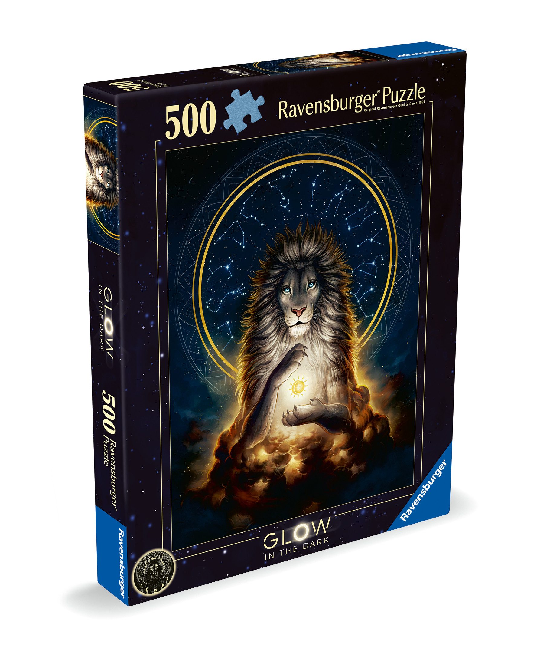 Ravensburger Verlag GmbH Puzzle Ravensburger Star Line Puzzle – Leuchtender Löwe - 500 Teile, 500 Puzzleteile