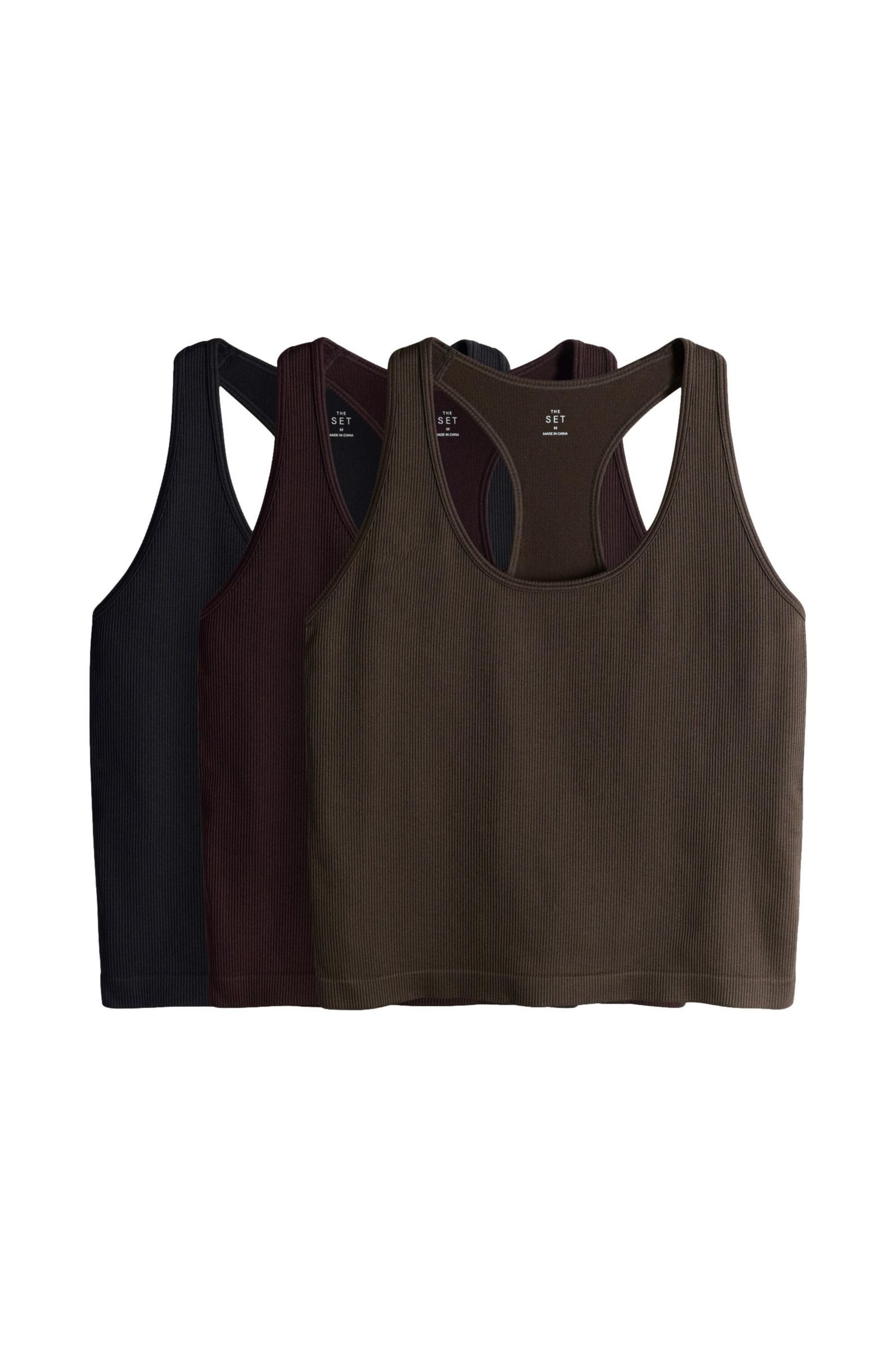 The Set Trägertop The Set Active Racerback-Trägertops, 3er-Pack (3-tlg)