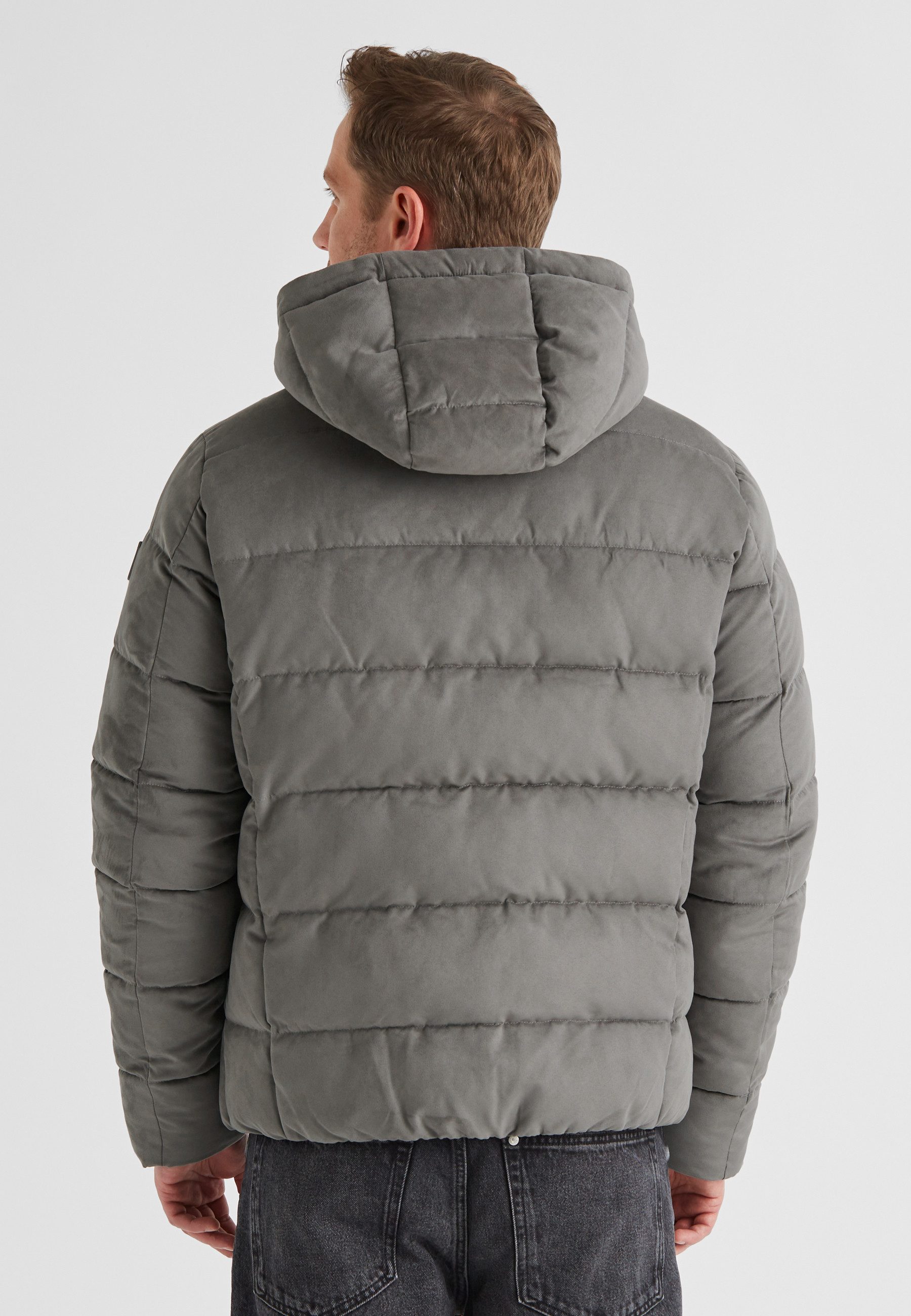 Milestone Steppjacke MSCaleb edles Microvelours mit Kapuze, atmungsaktiv und wasserabweisend