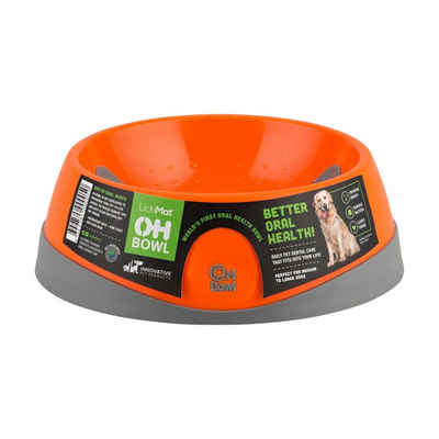 LickiMat Futternapf Lickimat OH Bowl - Schlecknapf für Hunde - orange - Medium, spülmaschinenfest